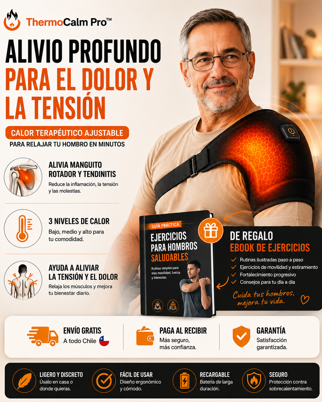 ¿Dolor cada vez que mueves el brazo? Descubre ThermoCalm Pro™