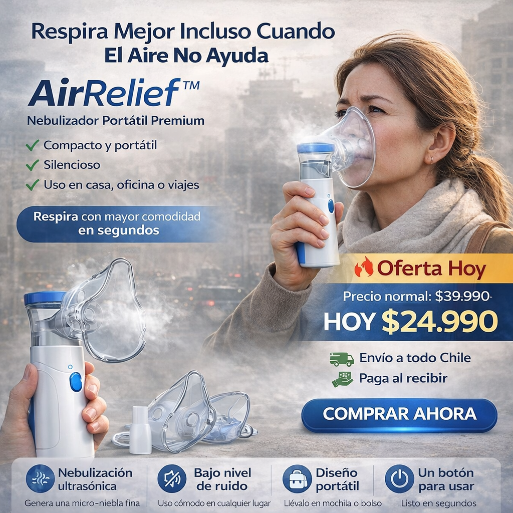 AirRelief™ Nebulizador Portátil de Niebla Ultra Fina