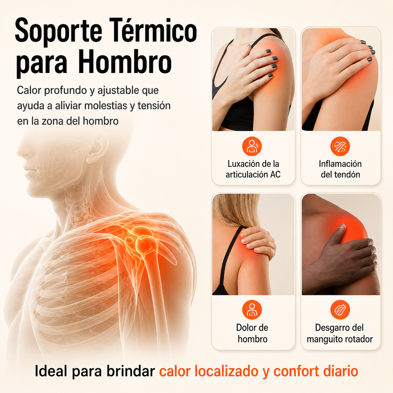 Hombrera Térmica 3 Niveles Calor