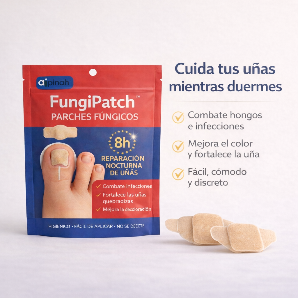 ¿Uñas amarillas o con hongos? Recupéralas mientras duermes con FungiPatch™