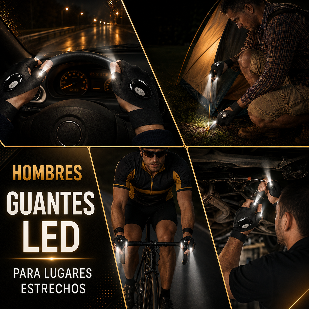 LumiGrip™-Trabaja, repara o explora de noche con luz directa en tus dedos