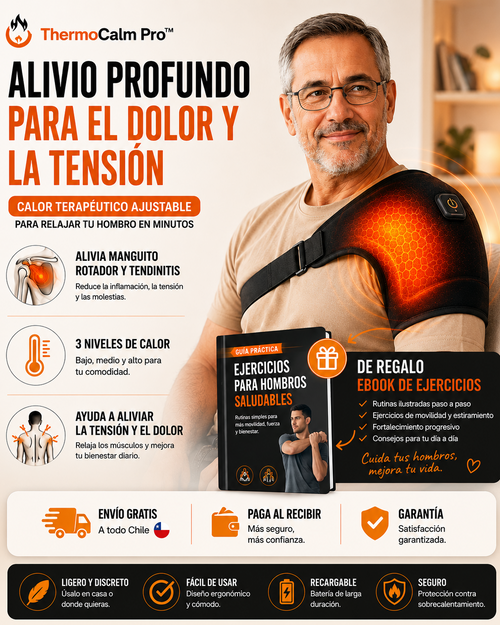 ¿Dolor cada vez que mueves el brazo? Descubre ThermoCalm Pro™
