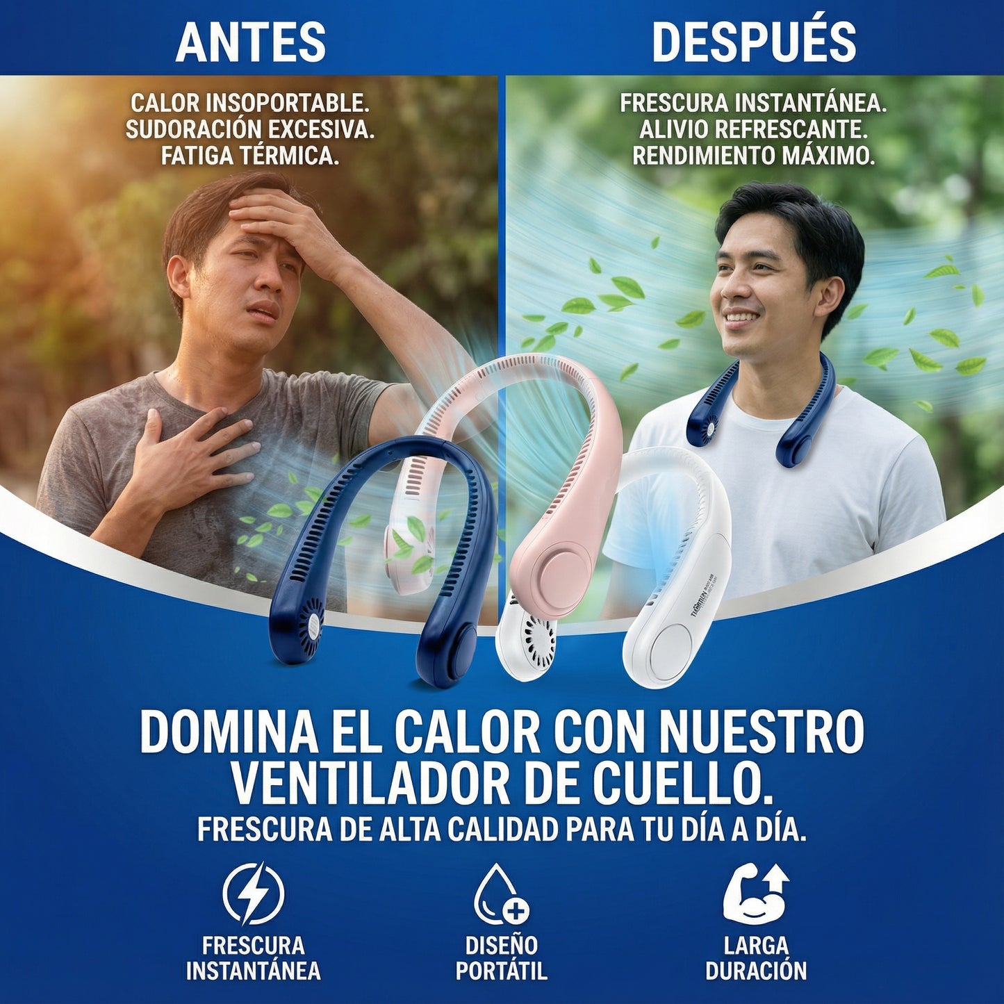 Ventilador de Cuello Recargable Pro