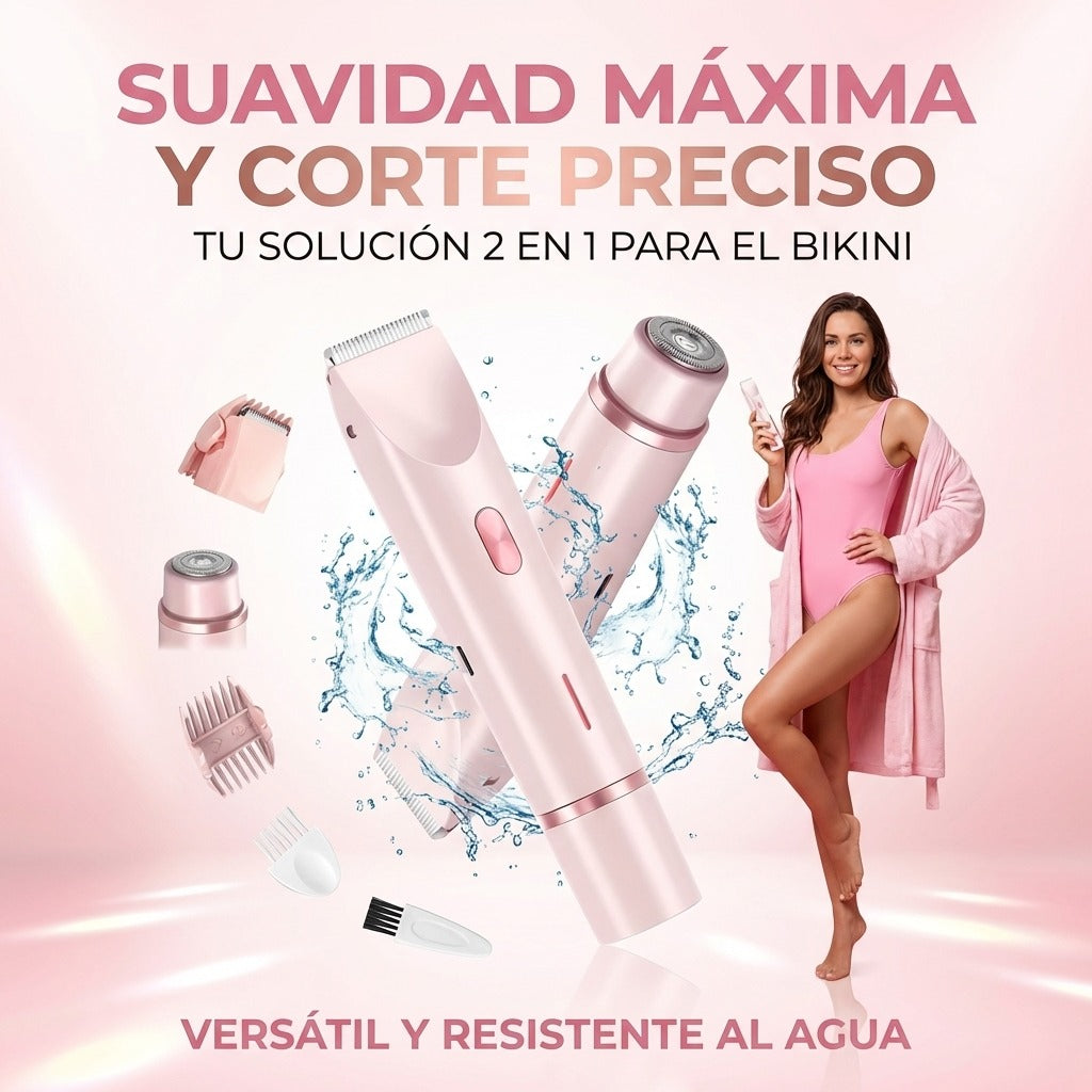 Suavéa 2 en 1™ : Rasuradora femenina para una piel suave, cómoda y cuidada.