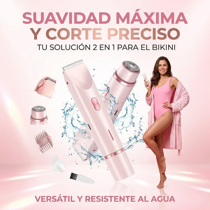 Suavéa 2 en 1™ : Rasuradora femenina para una piel suave, cómoda y cuidada.