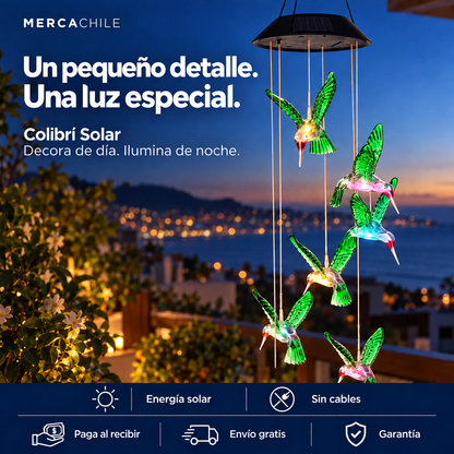 Colibrí Decorativo Solar: Ese rincón de tu casa merece un toque de magia.