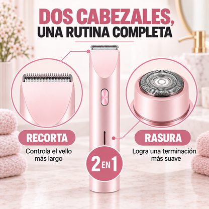 Suavéa 2 en 1™ : Rasuradora femenina para una piel suave, cómoda y cuidada.