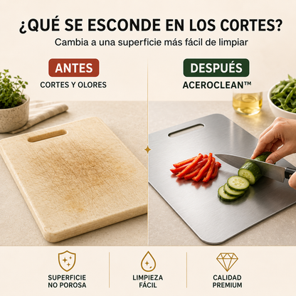 ¿Todavía preparas tus alimentos sobre una tabla rayada y difícil de limpiar?