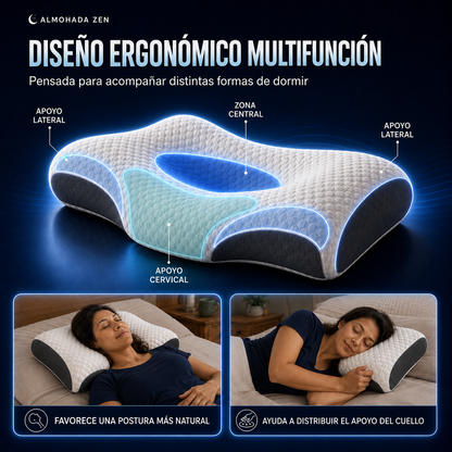 AlmohadaZen® Almohada Cervical  — Alivio para Cuello y Espalda