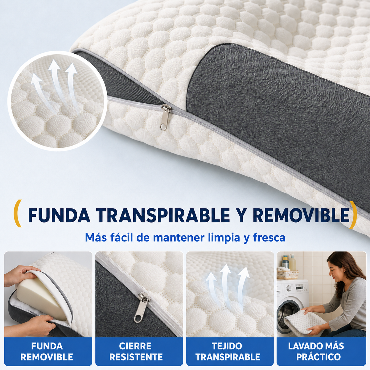 AlmohadaZen® Almohada Cervical  — Alivio para Cuello y Espalda