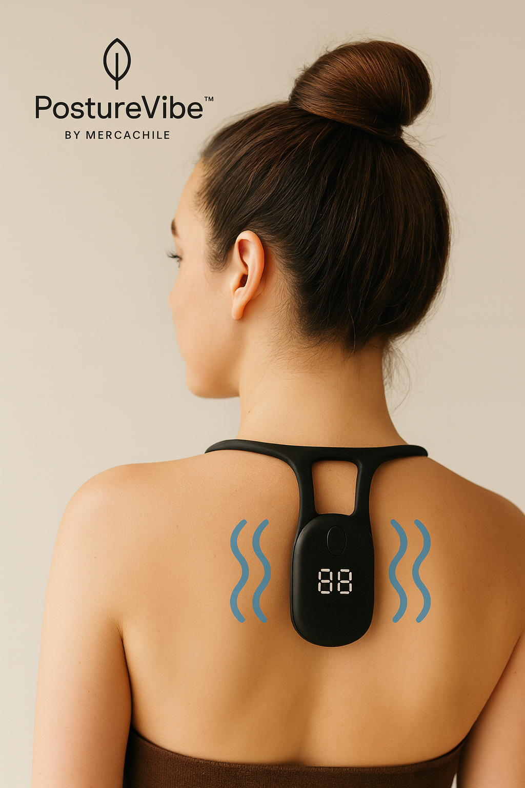 PostureVibe™ –  Buena postura sin esfuerzo ni correas incómodas