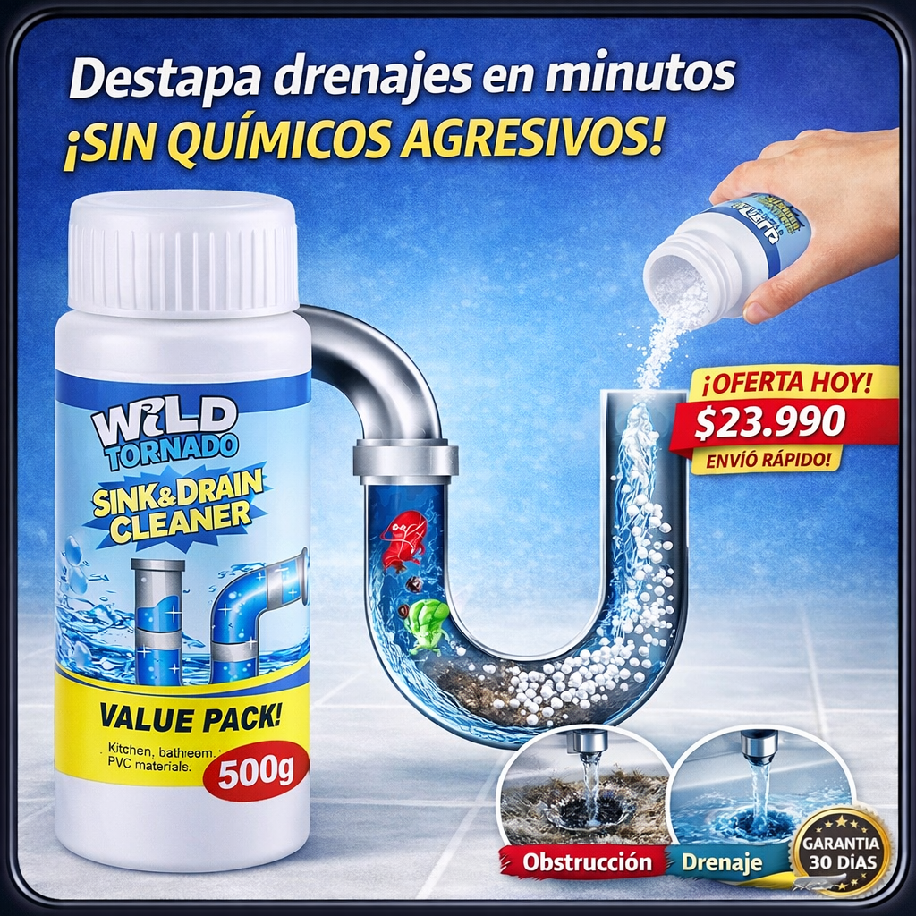 Elimina grasa, pelo y obstrucciones en segundos con Wild Tornado 500™ (500g)