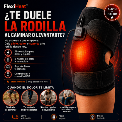 FlexiHeat™: Alivia el dolor de rodilla y vuelve a moverte con más comodidad