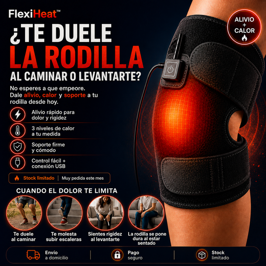 FlexiHeat™: Alivia el dolor de rodilla y vuelve a moverte con más comodidad