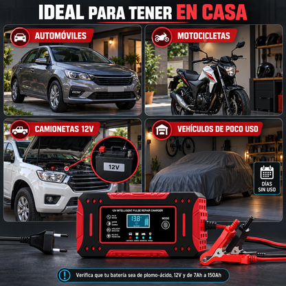 AutoVolt 12V™- Cargador Inteligente y Mantenedor de Baterías de Ciclo Profundo