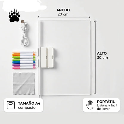 LumiMagia™ | Pizarra LED de dibujo + 7 Plumones Neón