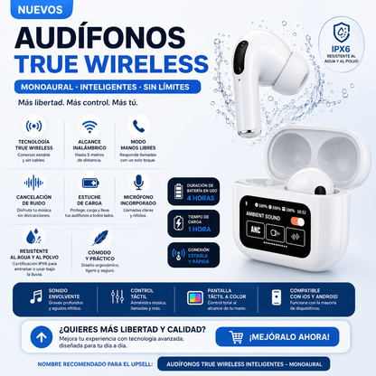 AUDIFONOS PRO TACTIL BLUETOOTH