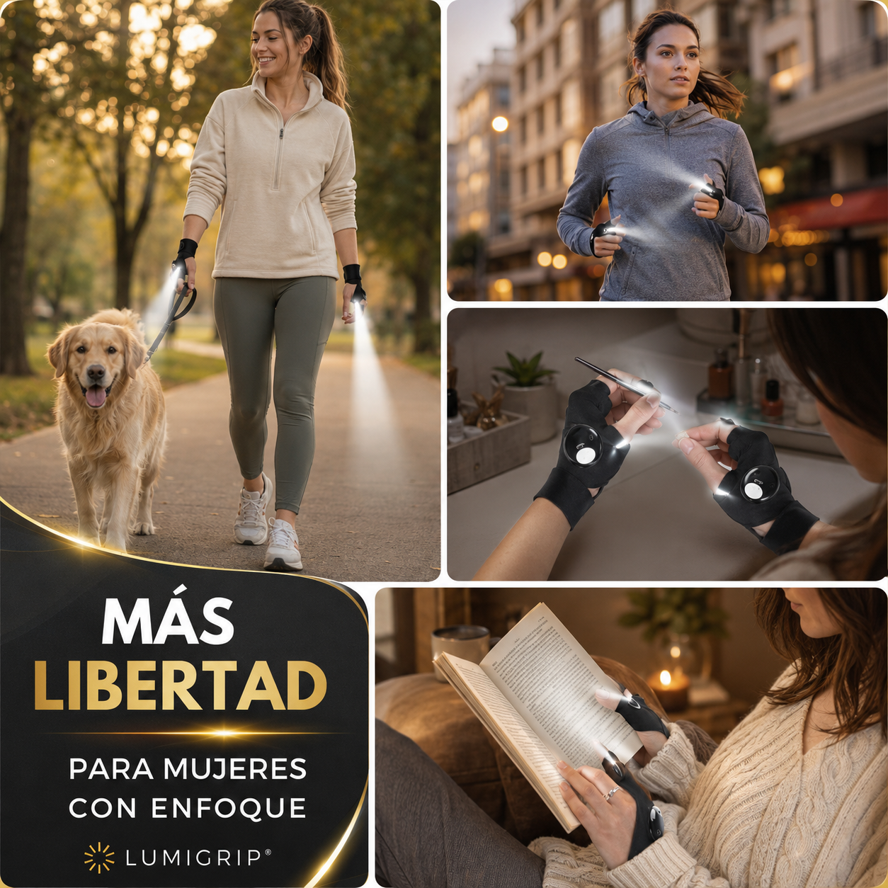 LumiGrip™-Trabaja, repara o explora de noche con luz directa en tus dedos