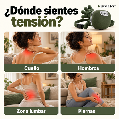 NucaZen™ | Masajeador Espalda Manos con Calor y 3 Intensidades