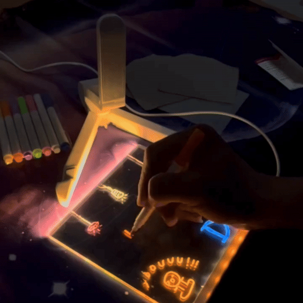 LumiMagia™ | Pizarra LED de dibujo + 7 Plumones Neón