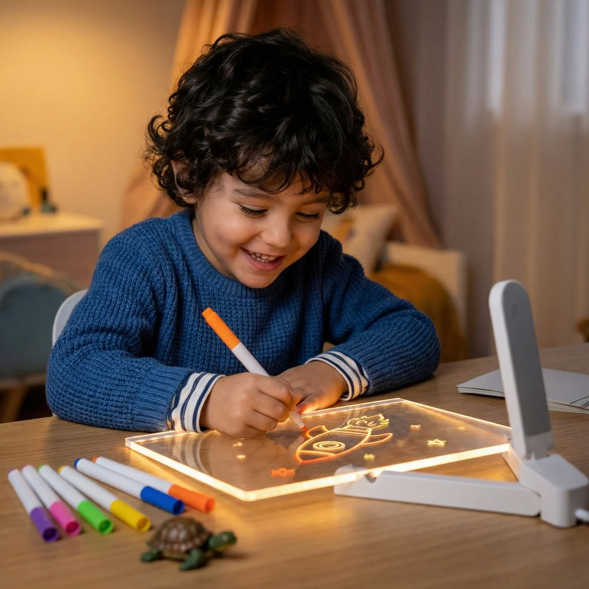 LumiMagia™ | Pizarra LED de dibujo + 7 Plumones Neón