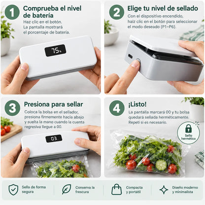 Conserva tus alimentos frescos por más tiempo con MiniSellador SellaFresh™