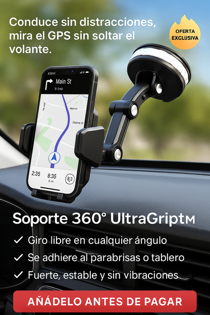SpinMount: Soporte Celular 360° para Auto