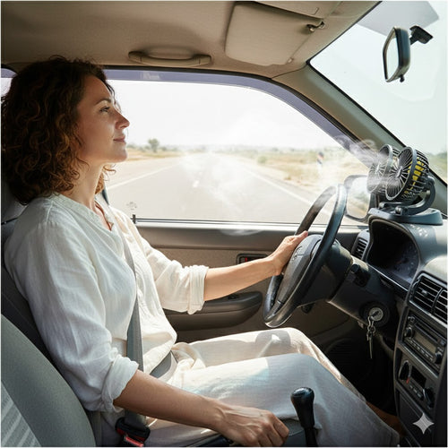 VentiCar™Ventilador Doble 360°: Mantén tu auto fresco incluso en los días más calurosos